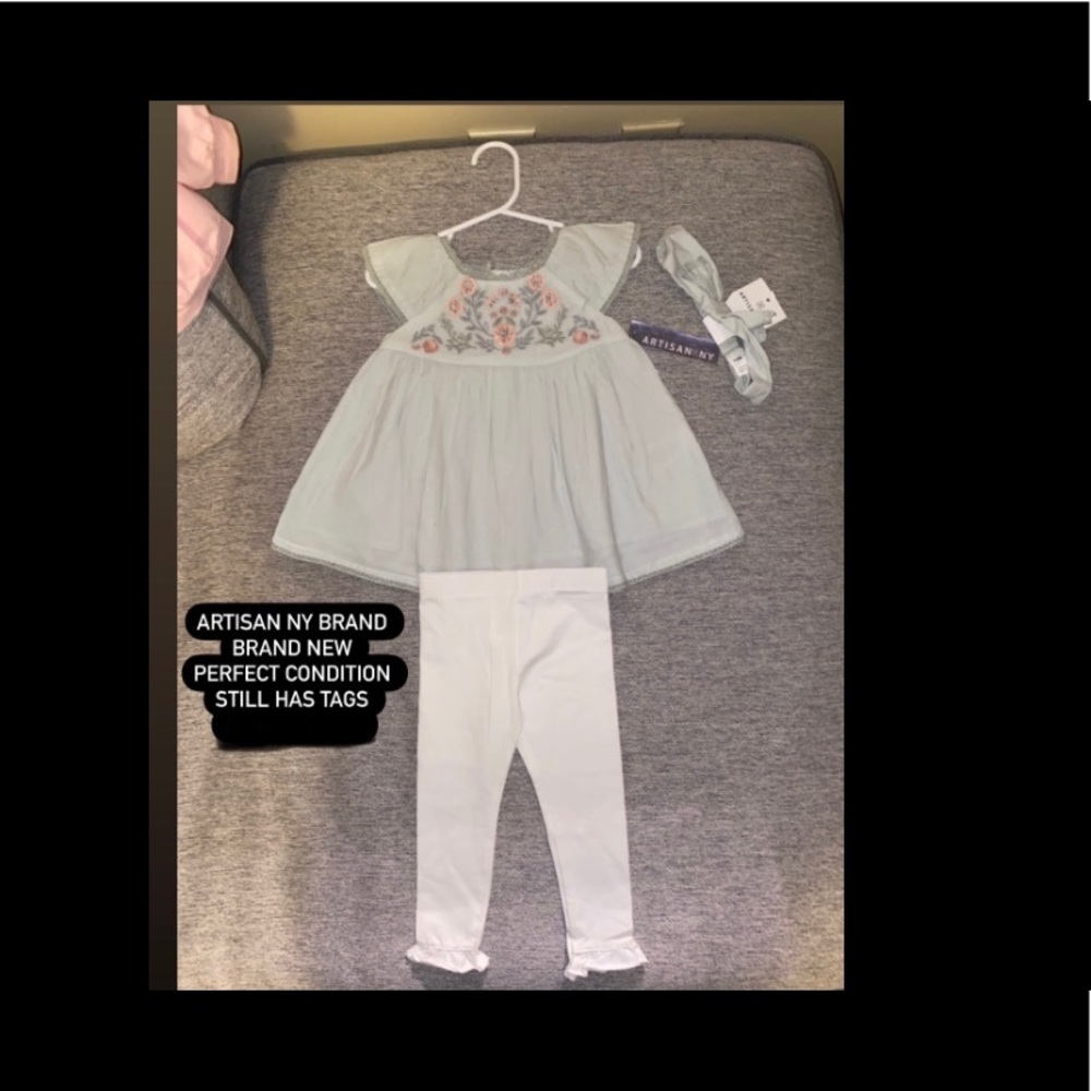 Artisan NY 2 piece outfit for 12 month girl
